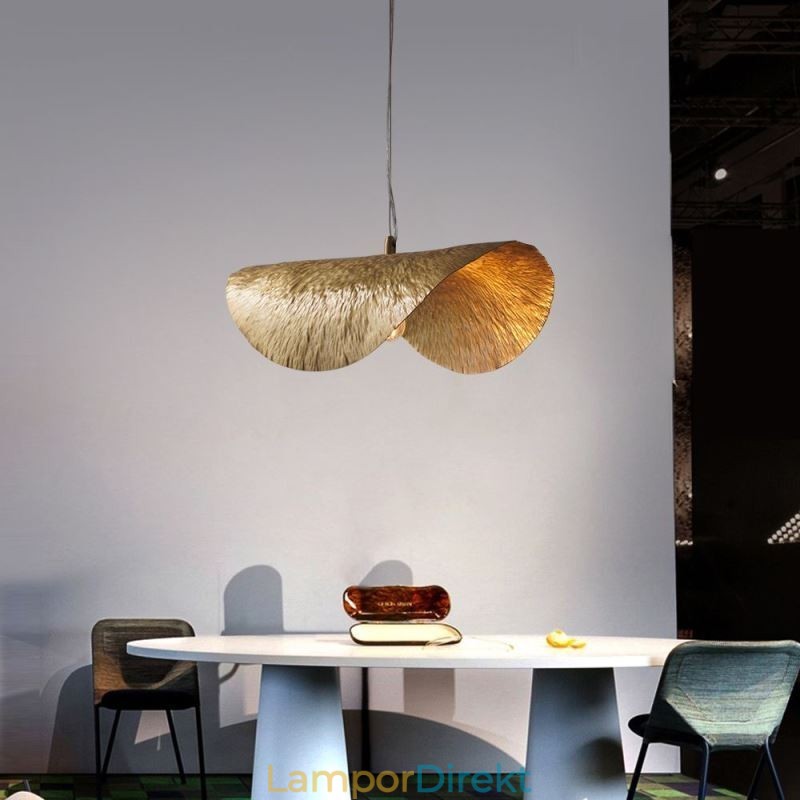 Taklampa I Mässing Modern Minimalistisk Lotus Leaf Taklampa