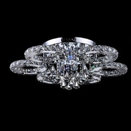 Modern Och Modern Kristallkrom Metall Infälld Montering