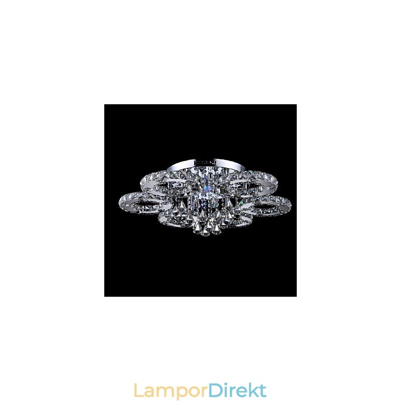 Modern Och Modern Kristallkrom Metall Infälld Montering