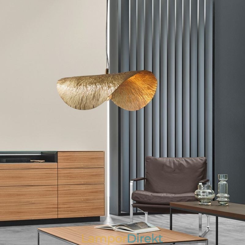 Taklampa I Mässing Modern Minimalistisk Lotus Leaf Taklampa