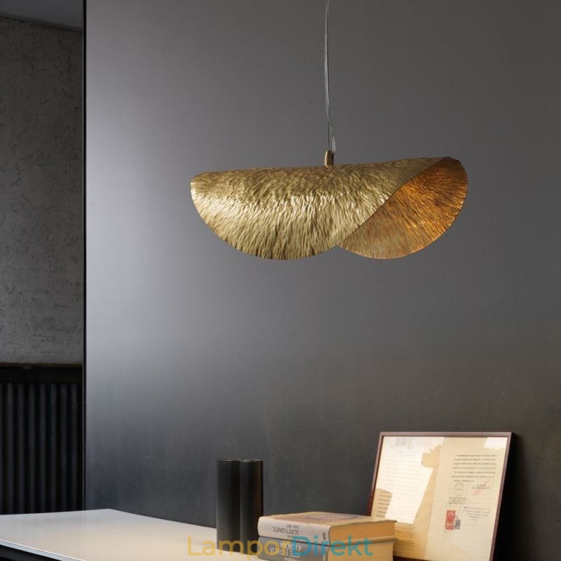 Taklampa I Mässing Modern Minimalistisk Lotus Leaf Taklampa
