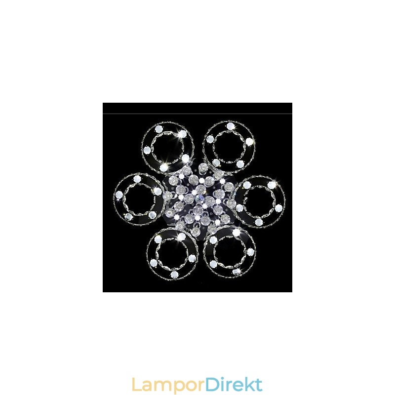 Modern Och Modern Kristallkrom Metall Infälld Montering