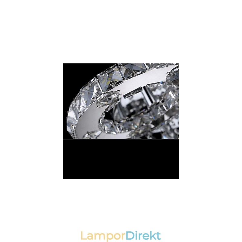 Modern Och Modern Kristallkrom Metall Infälld Montering