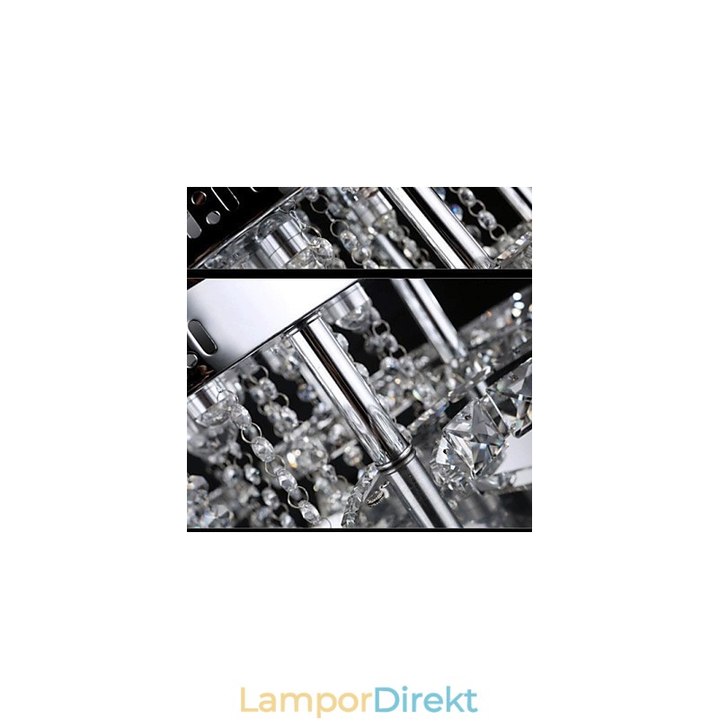 Modern Och Modern Kristallkrom Metall Infälld Montering