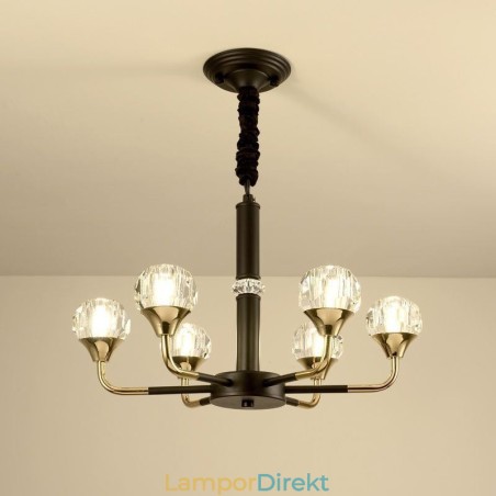 Modernt Kristallhängande Ljus Elegant Kristallkrona Modernt Kristallhängande Ljus Elegant Kristallkrona