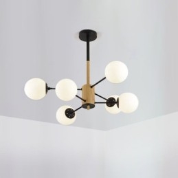 Magic Bean Pendellampa Creative Nordic Wooden Armatur