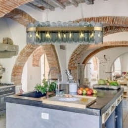 Minimalistisk Glas Taklampa Unik Färg Rektangel Takljusö