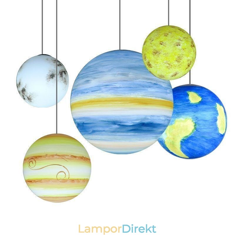 Nordic Planet Design Pendellampa Unik Solar System Planets Ljuskrona