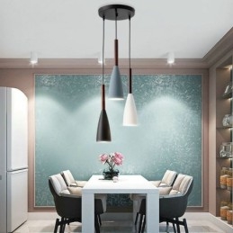 Modern Enkel Taklampa Tre Ljus Kreativa Aluminium Konst Ljus Armatur Cafe