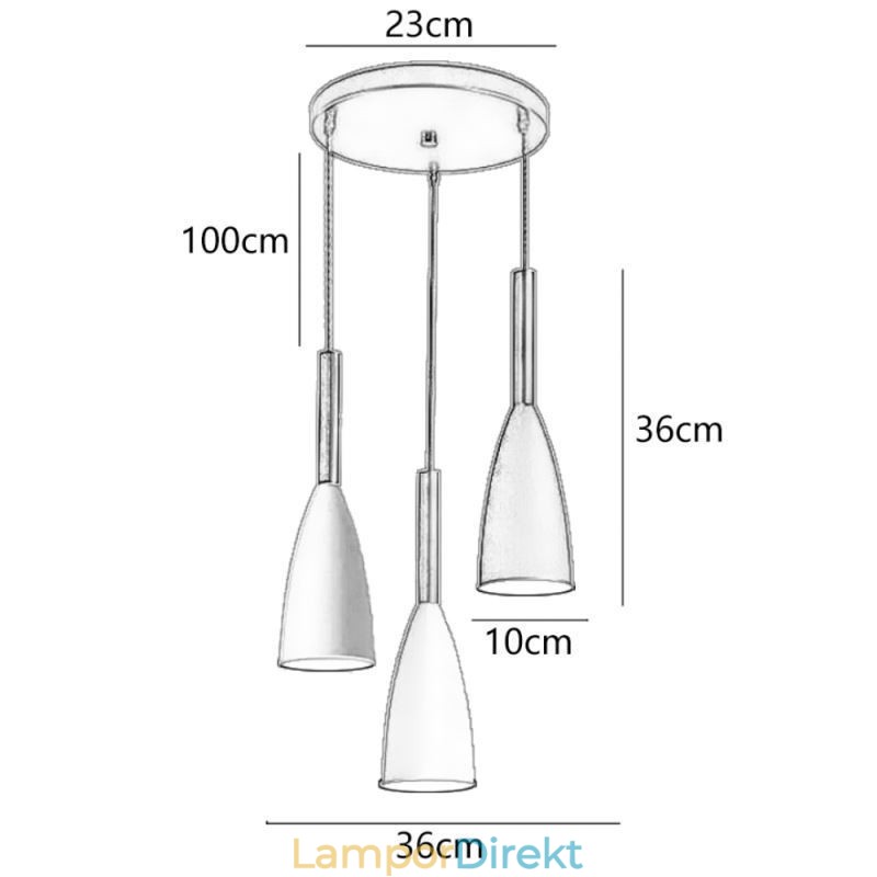 Modern Enkel Taklampa Tre Ljus Kreativa Aluminium Konst Ljus Armatur Cafe