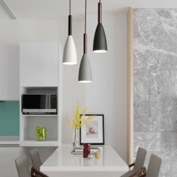 Modern Enkel Taklampa Tre Ljus Kreativa Aluminium Konst Ljus Armatur Cafe