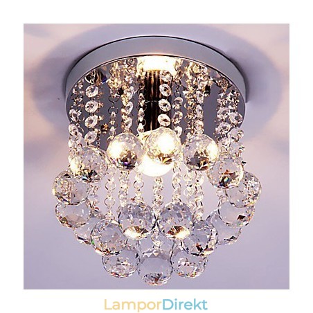 Flush Mount K9 Crystal Mini Style Modern Ljuskrona