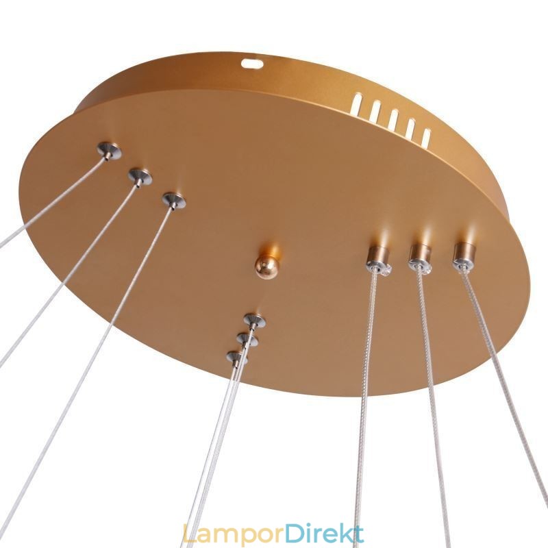 Modern Pendellampa Akryl 3 Ringar Lampa 80+60+40Cm