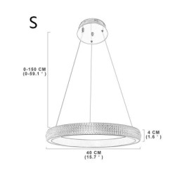 Ring Pendellampa Minimalistisk Akryl Armatur