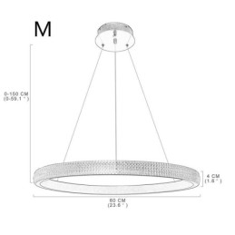 Ring Pendellampa Minimalistisk Akryl Armatur