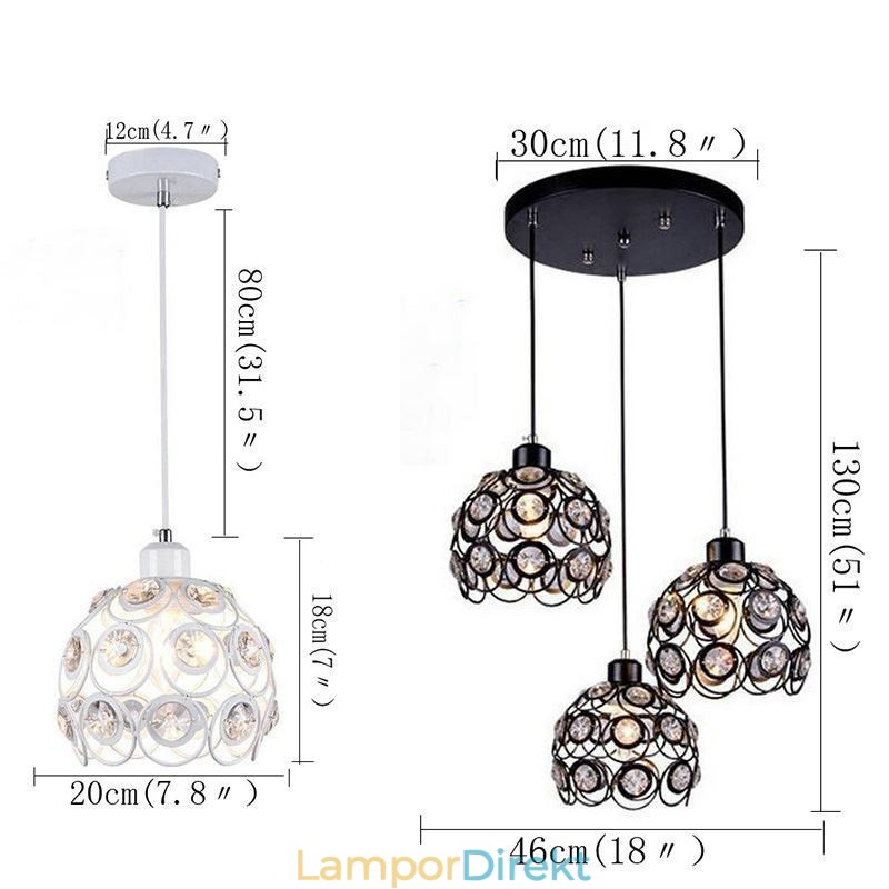 Hålkristall Järnhängande Lampa Island Idéer