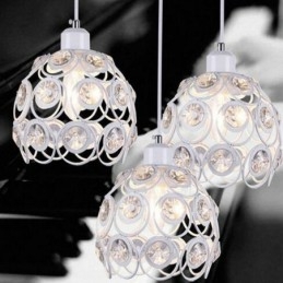 Hålkristall Järnhängande Lampa Island Idéer