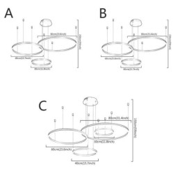 Postmodern Pendellampa Akryl Ring Form Pendellampa
