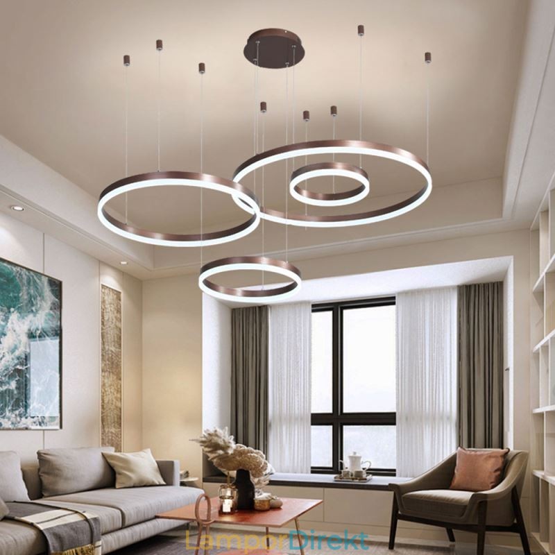 Postmodern Pendellampa Akryl Ring Form Pendellampa