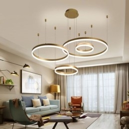 Postmodern Pendellampa Akryl Ring Form Pendellampa