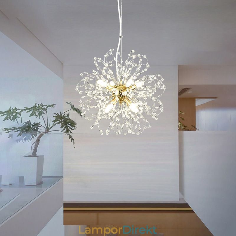 Maskros Crystal Pendel Light Elegant Ljuskrona