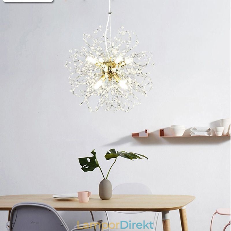 Maskros Crystal Pendel Light Elegant Ljuskrona