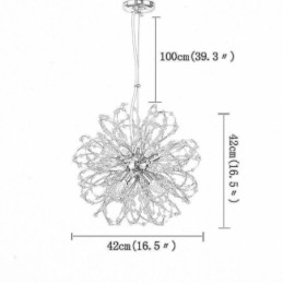 Maskros Crystal Pendel Light Elegant Ljuskrona
