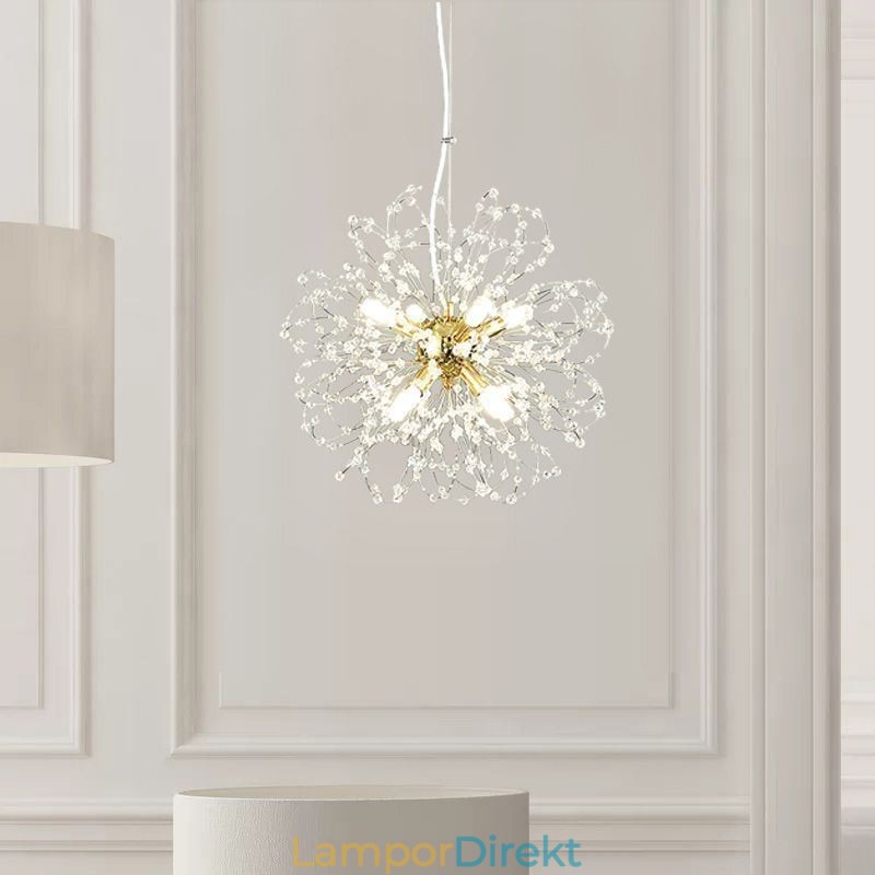 Maskros Crystal Pendel Light Elegant Ljuskrona
