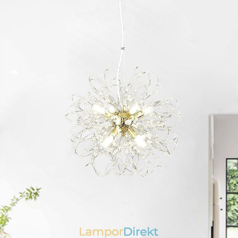 Maskros Crystal Pendel Light Elegant Ljuskrona