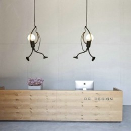 Modern Enkel Taklampa Little Man Shape Lampa Creative Light
