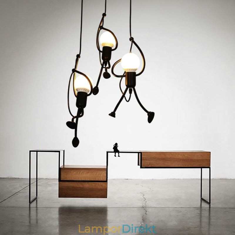 Modernt Taklampa Creative Little Man Shape Lamp Individual Home Light