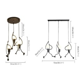 Modernt Taklampa Creative Little Man Shape Lamp Individual Home Light