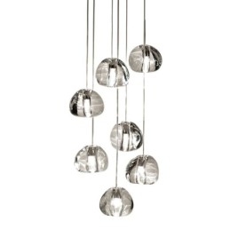 Modern Crystal Cluster Pendelljus Unik Crystal Lampskärm Duplex Trappa