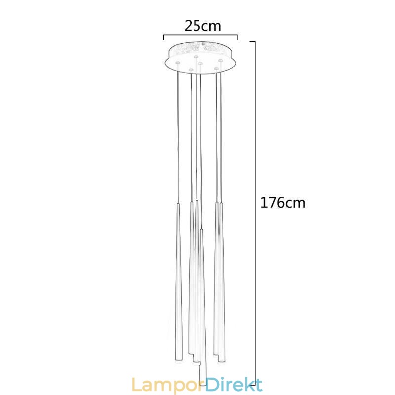 6 Lampor Pendelljus Meteorer Pendellampa