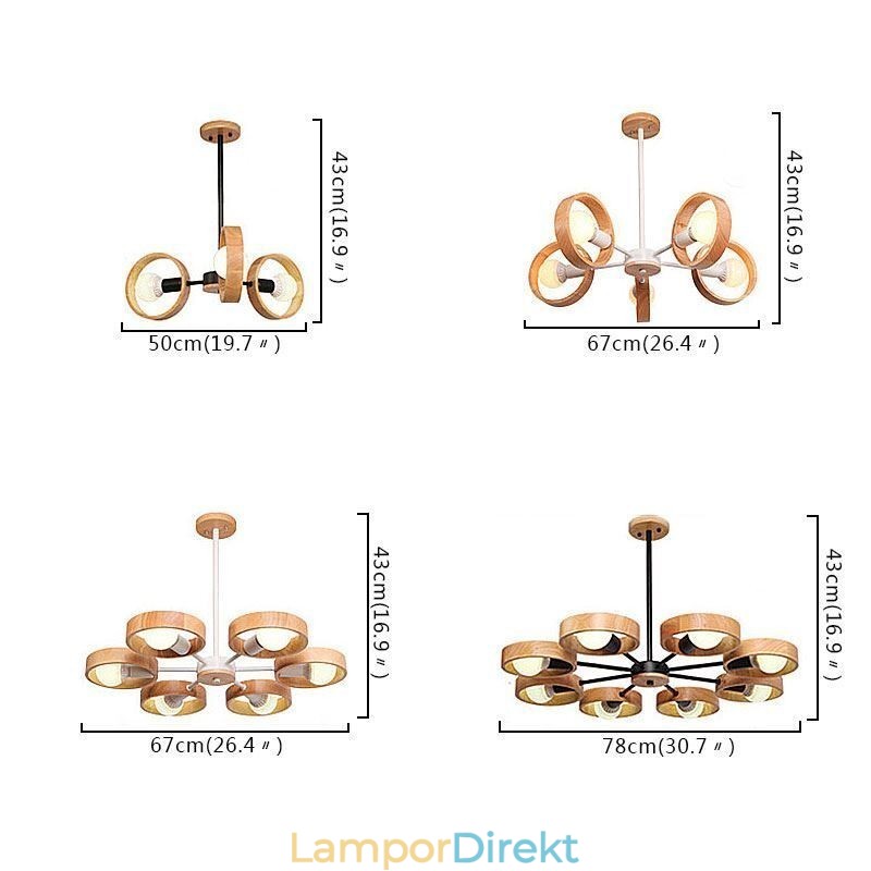 Nordic Unique Wood Pendellampa