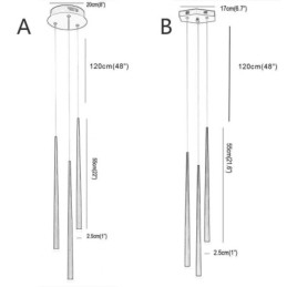 Modern Enkel Pendelljus Cylinderform Belysning Meteor Regnlampa Ljus