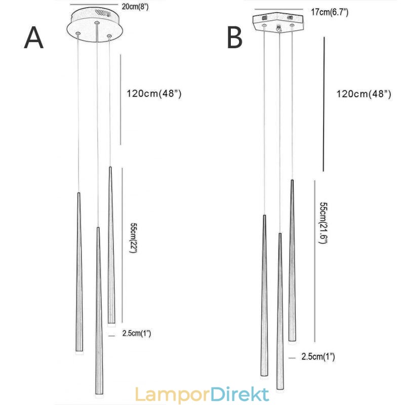 Modern Enkel Pendelljus Cylinderform Belysning Meteor Regnlampa Ljus