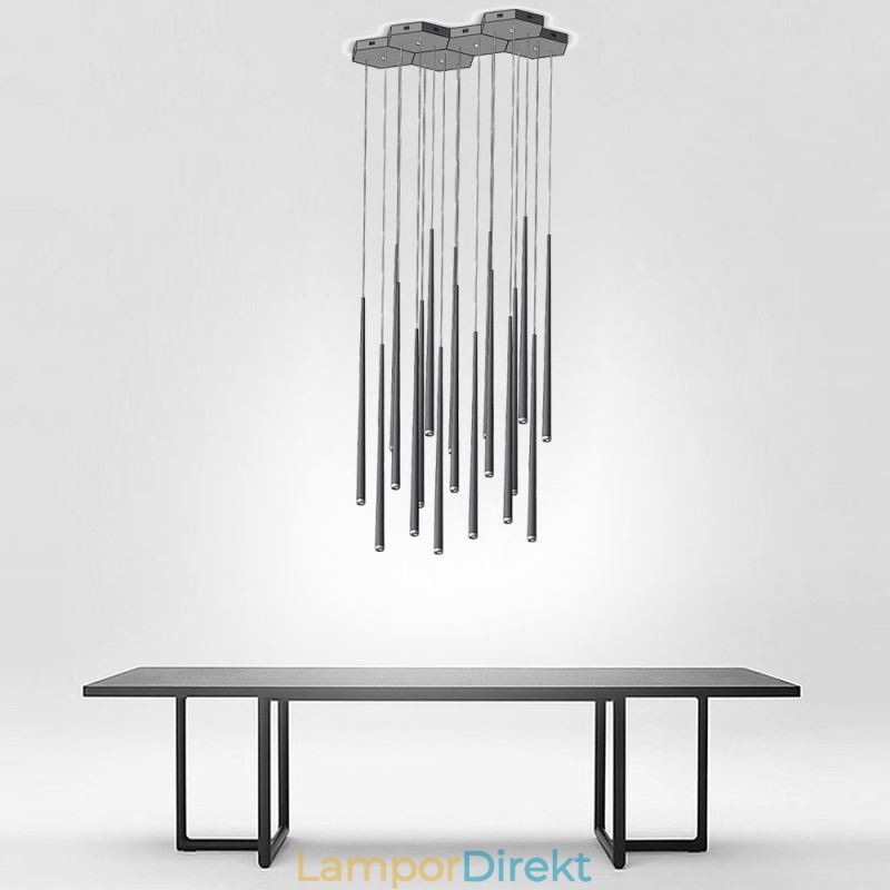 Modern Enkel Pendelljus Cylinderform Belysning Meteor Regnlampa Ljus