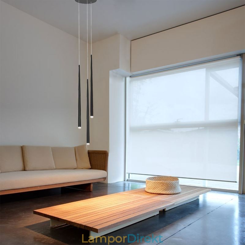 Modern Enkel Pendelljus Cylinderform Belysning Meteor Regnlampa Ljus