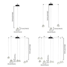 Modern Hänglampa Crystal Ljuskrona Ljus Hembelysning Lampa