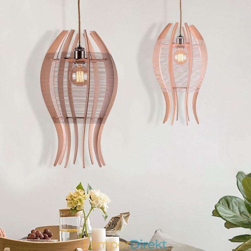 Diy Nordic Wood Fish Pendellampa
