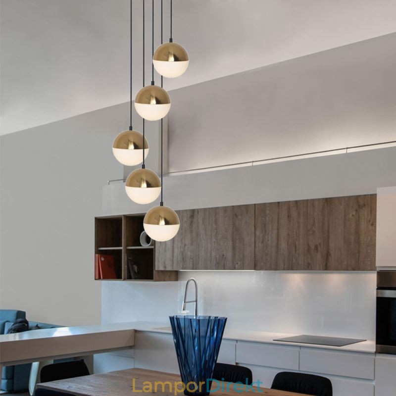 Nordic Cluster Pendelljus Creative Circle Shape Lamp Lighting