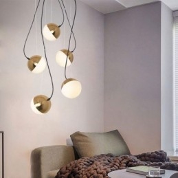 Nordic Cluster Pendelljus Creative Circle Shape Lamp Lighting