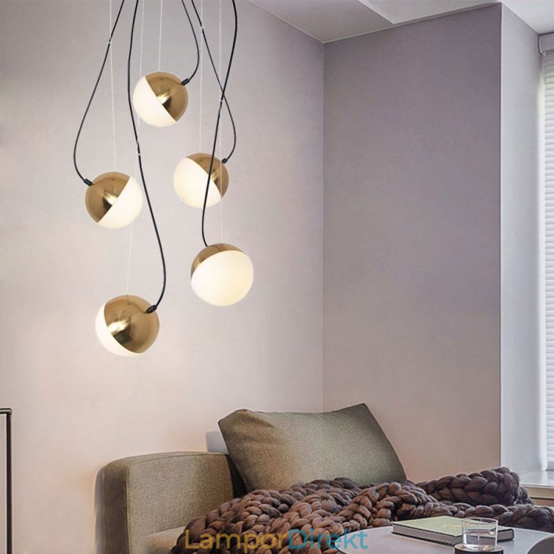 Nordic Cluster Pendelljus Creative Circle Shape Lamp Lighting