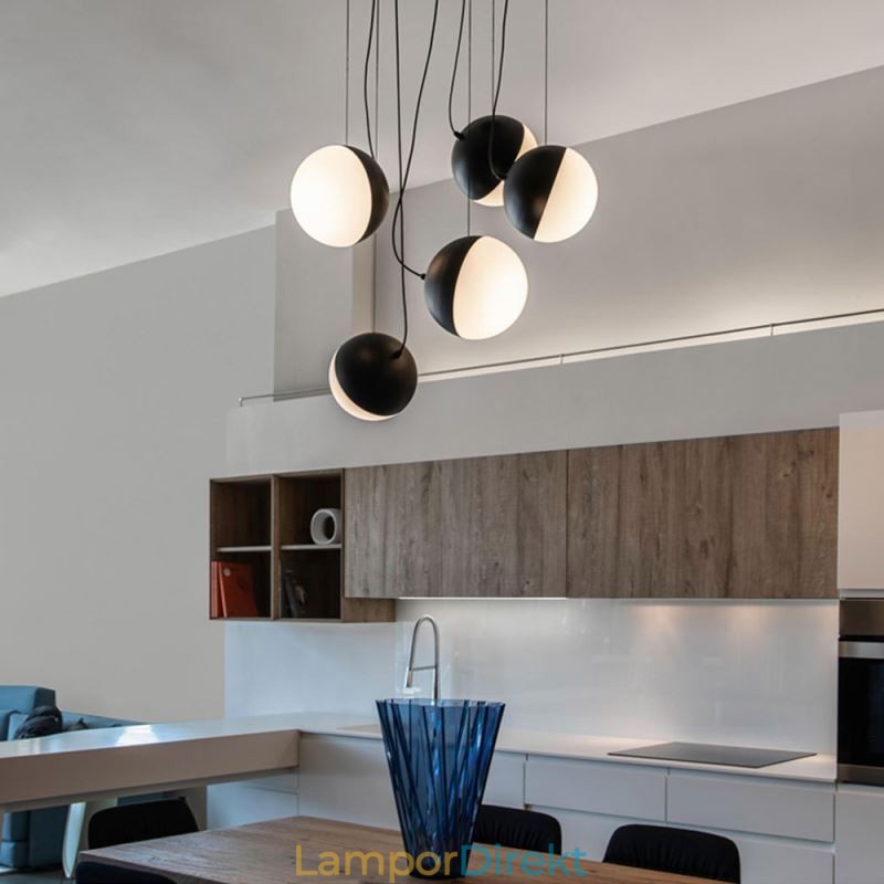 Nordic Cluster Pendelljus Creative Circle Shape Lamp Lighting