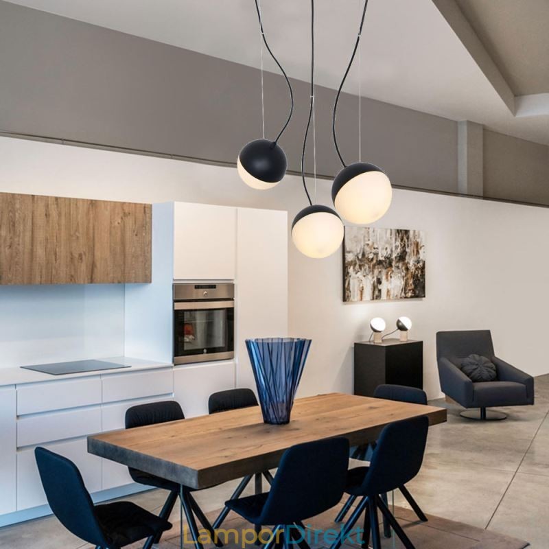Nordic Ball Cluster Pendelljus Modern Kreativ Rund Form Lampbelysning