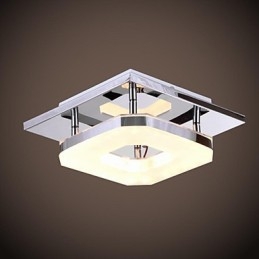 Akryl Flush Mount 1 Ljus Modern Akryl Galvanisering Rostfritt Stål