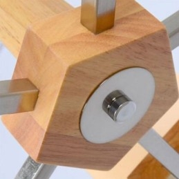 Nordic Wood Pendelljus Glas Lampskärm Ljuskrona