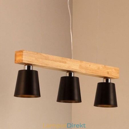 Nordic Wood Ljuskrona Unik Rak Pendel Light Cafe Nordic Wood Ljuskrona Unik Rak Pendel Light Cafe
