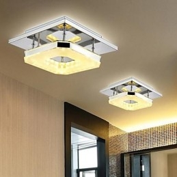 Akryl Flush Mount 1 Ljus Modern Akryl Galvanisering Rostfritt Stål